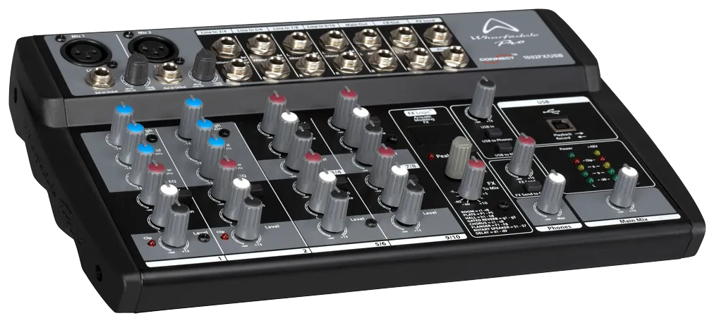 Wharfedale Connect 1002FX - USB 10-Channel Analog Mixer with Audio Interface & Digital FX