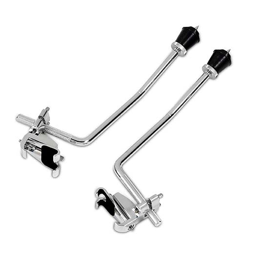 DW DWSM2224 Bass Drum Hoop Clamp-On Spur Set - Chrome