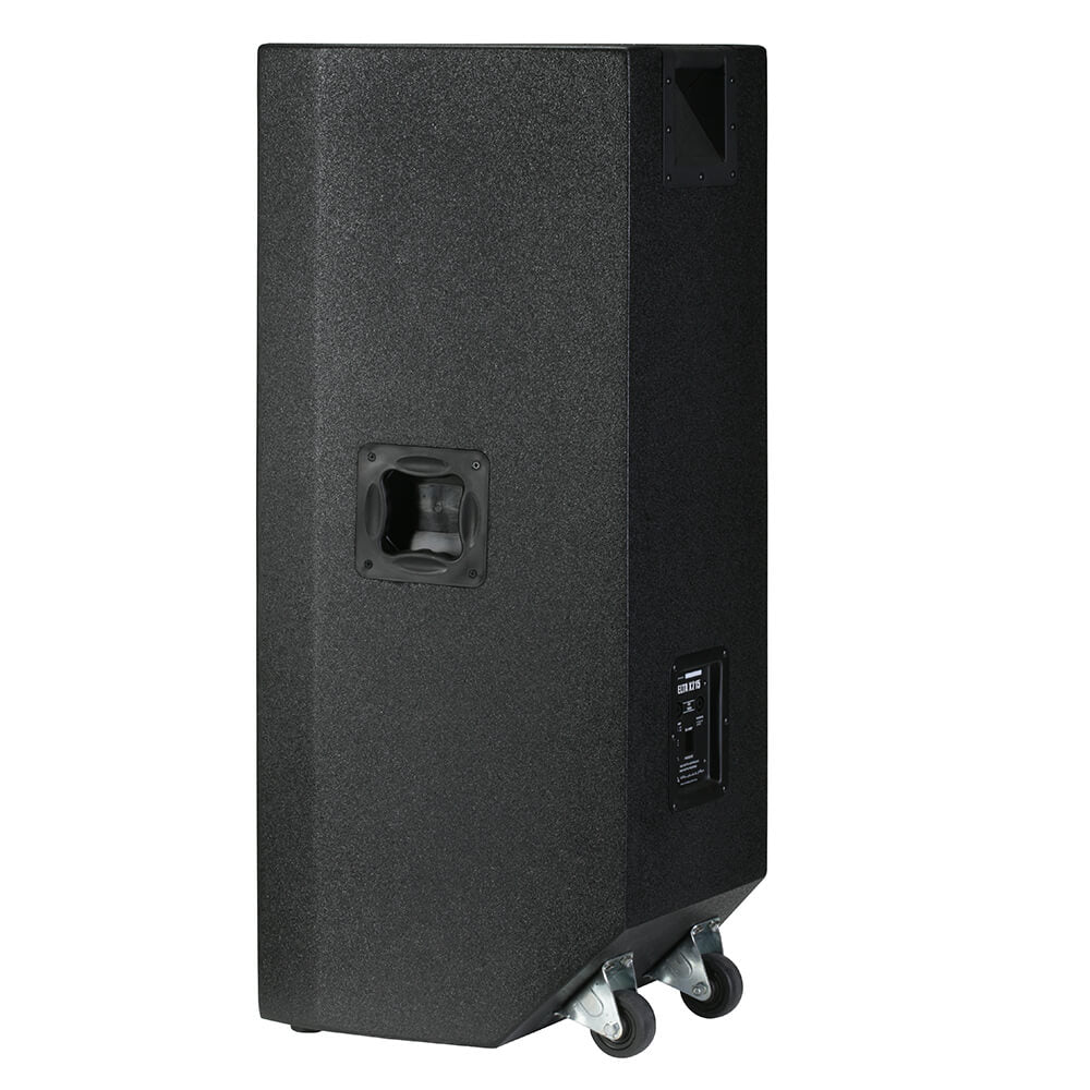 Black speaker on a white background