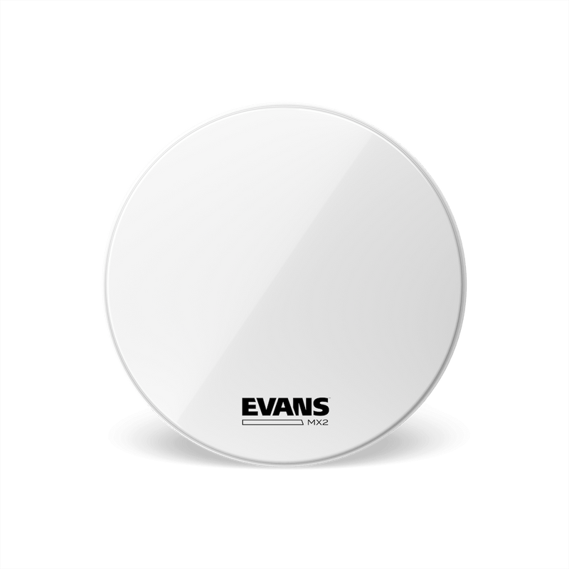 EVANS MX2 26" MARCHING BASS DRUM HEAD - WHITE