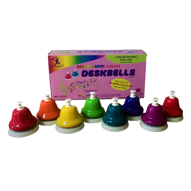 RBI Chroma-Notes 8 Note C Major Diatonic Desk Bell Set
