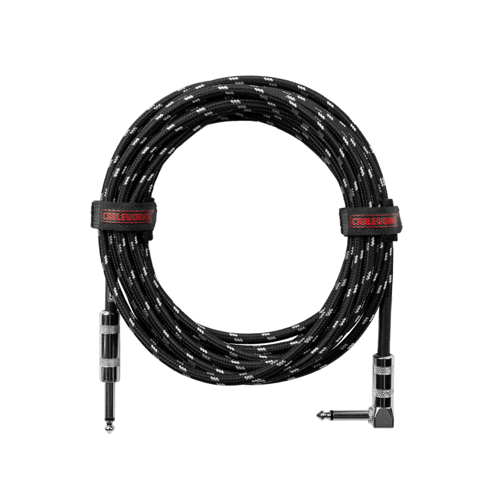 Gator Cableworks Backline 6.1m Braided Instrument Cable - Black/Grey