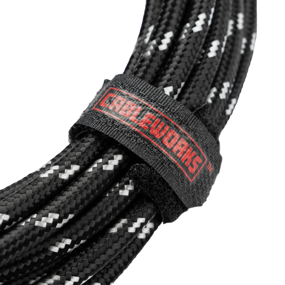Gator Cableworks Backline 6.1m Braided Instrument Cable - Black/Grey