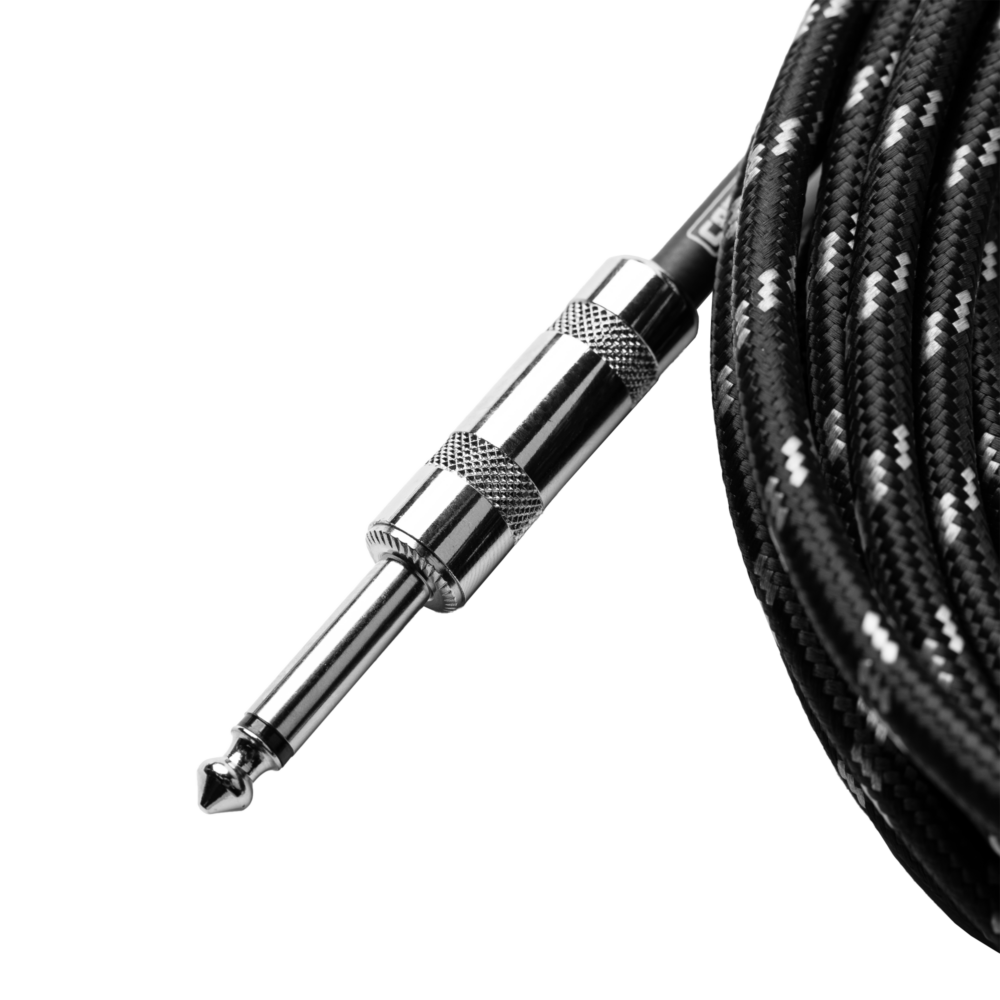 Gator Cableworks Backline 6.1m Braided Instrument Cable - Black/Grey