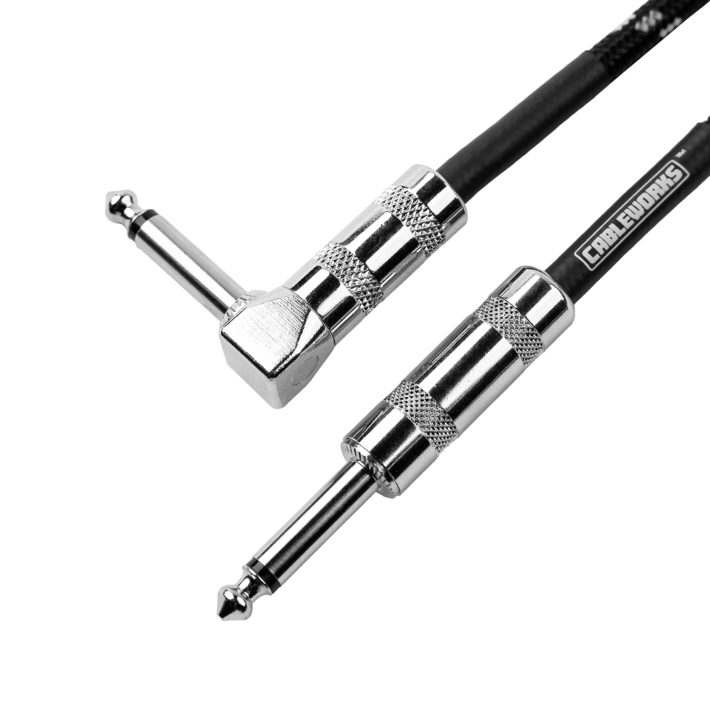 Gator Cableworks Backline 6.1m Braided Instrument Cable - Black/Grey