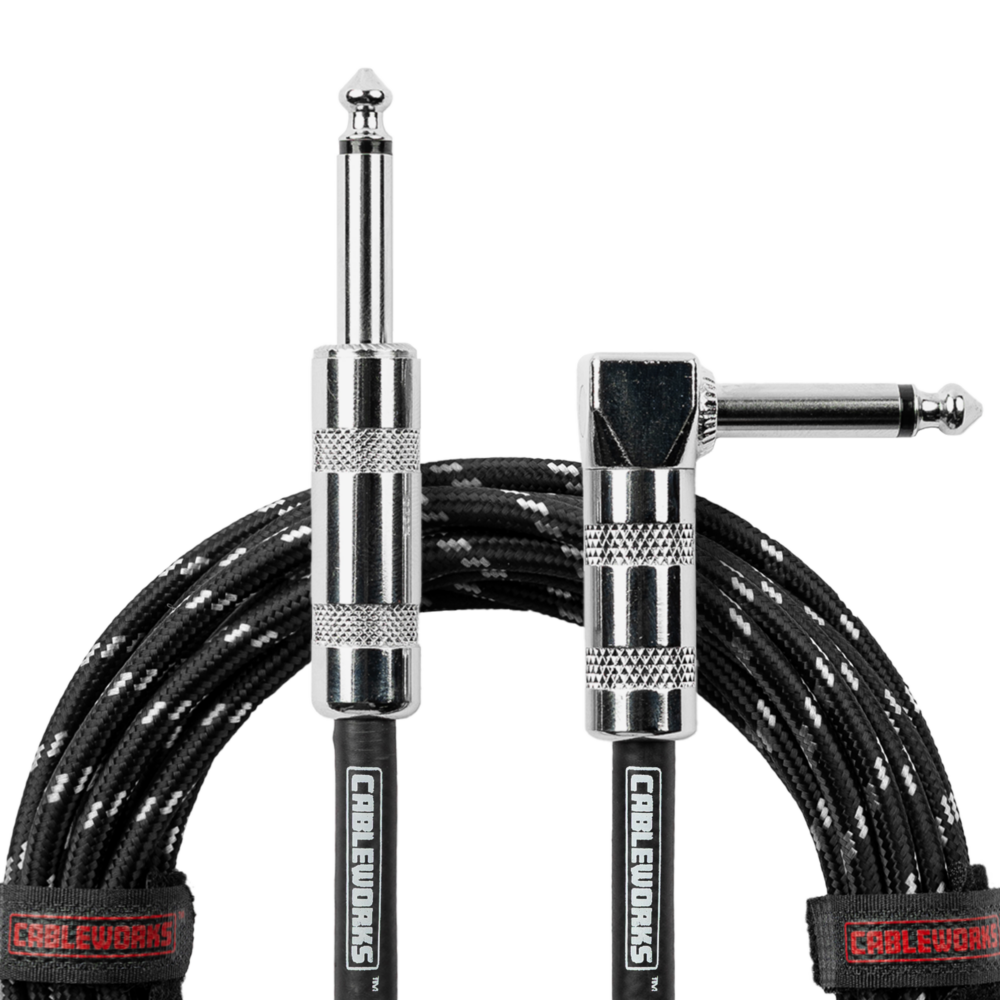 Gator Cableworks Backline 6.1m Braided Instrument Cable - Black/Grey