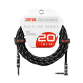 Gator Cableworks Backline 6.1m Braided Instrument Cable - Black/Grey
