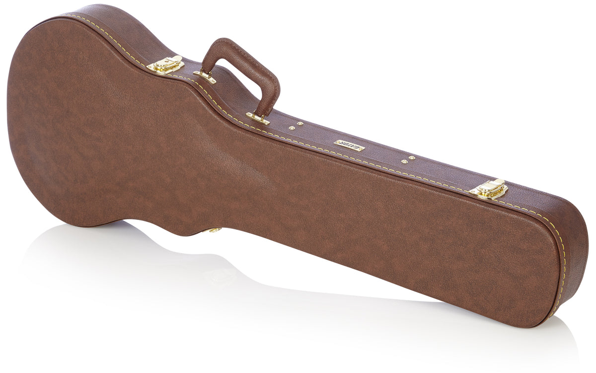 Gator Cases GW-LP-BROWN Deluxe Wood Guitar Case - Brown