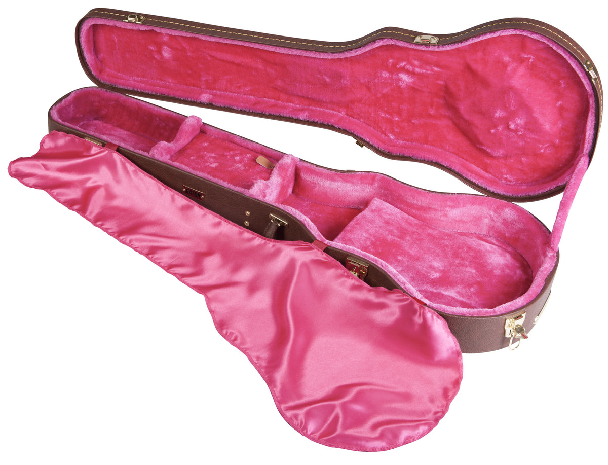 Gator Cases GW-LP-BROWN Deluxe Wood Guitar Case - Brown