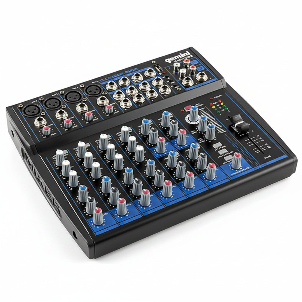 Gemini GEM-08USB 8-Channel Mixer with Bluetooth