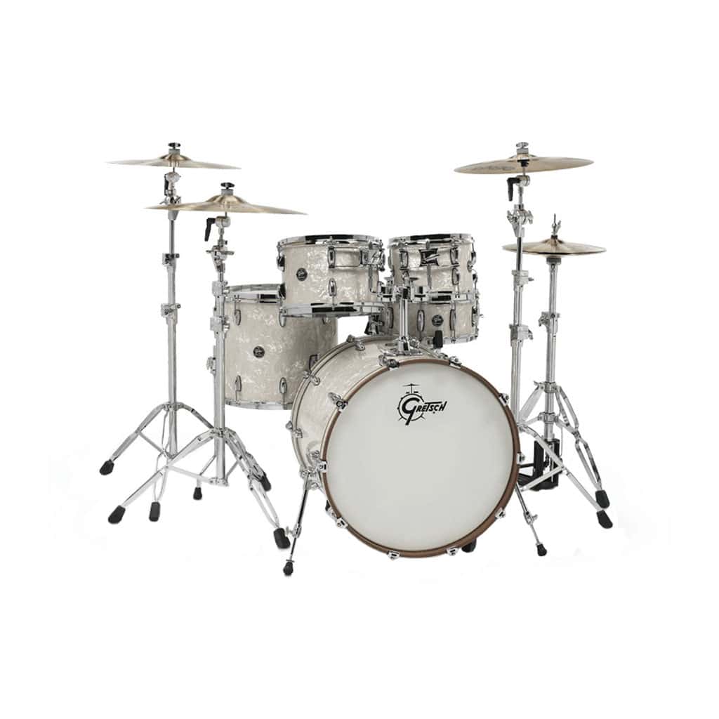 Gretsch RN2-E825 Renown Series 5pc Maple Acoustic Drum Kit – Vintage Pearl (Excludes Hardware)