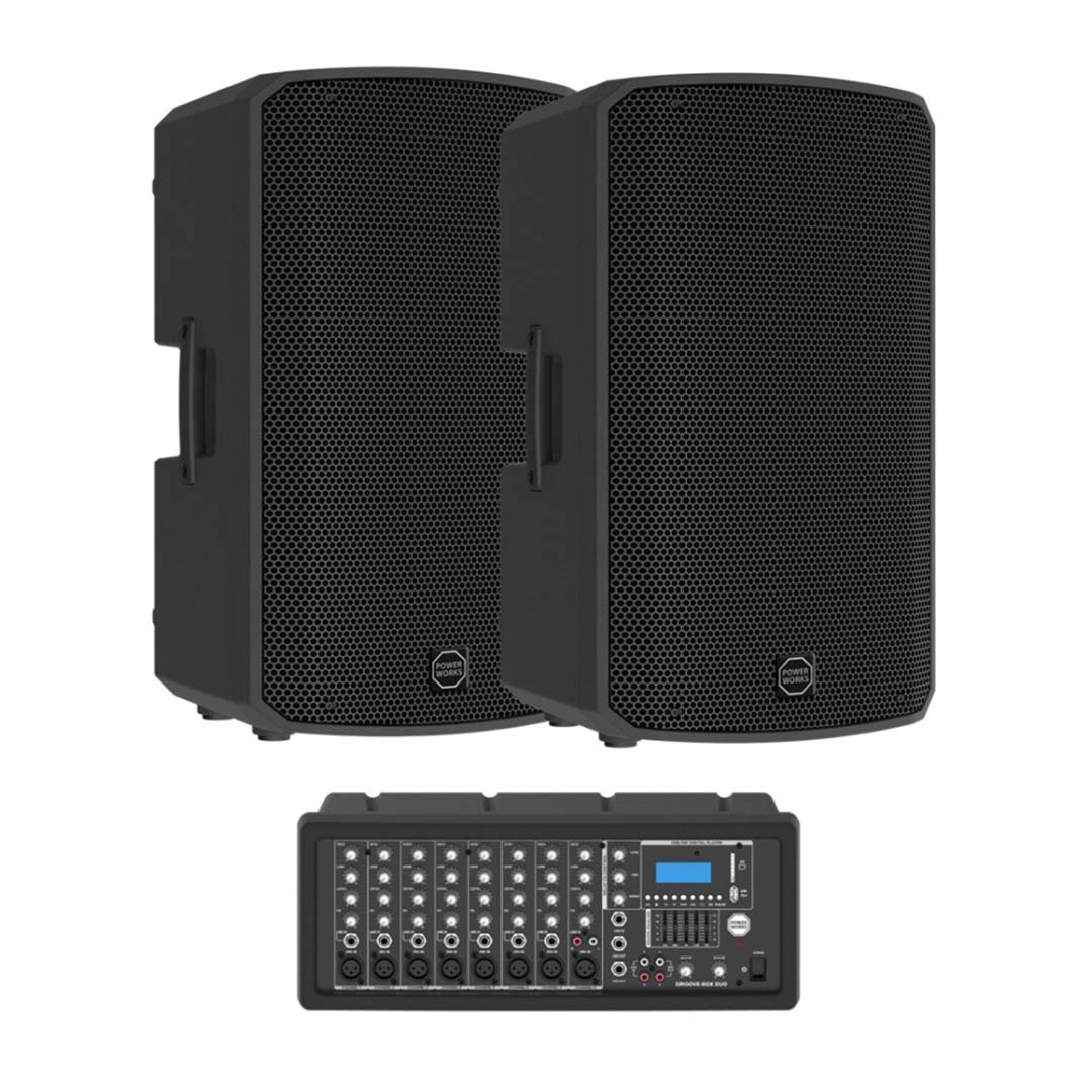 PowerWorks Groove-Box Duo Portable PA System