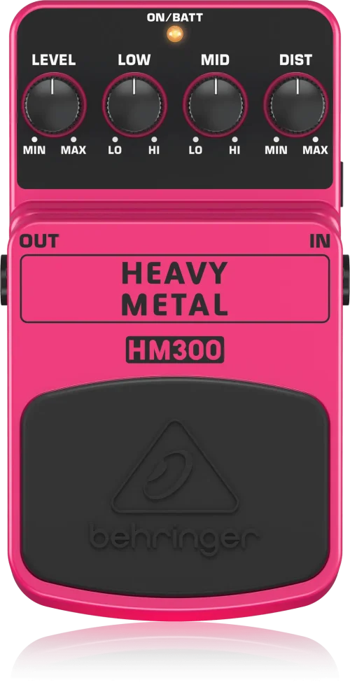 Behringer HM300 Heavy Metal Distortion Pedal – High-Gain Guitar Effect for Classic Metal Tones