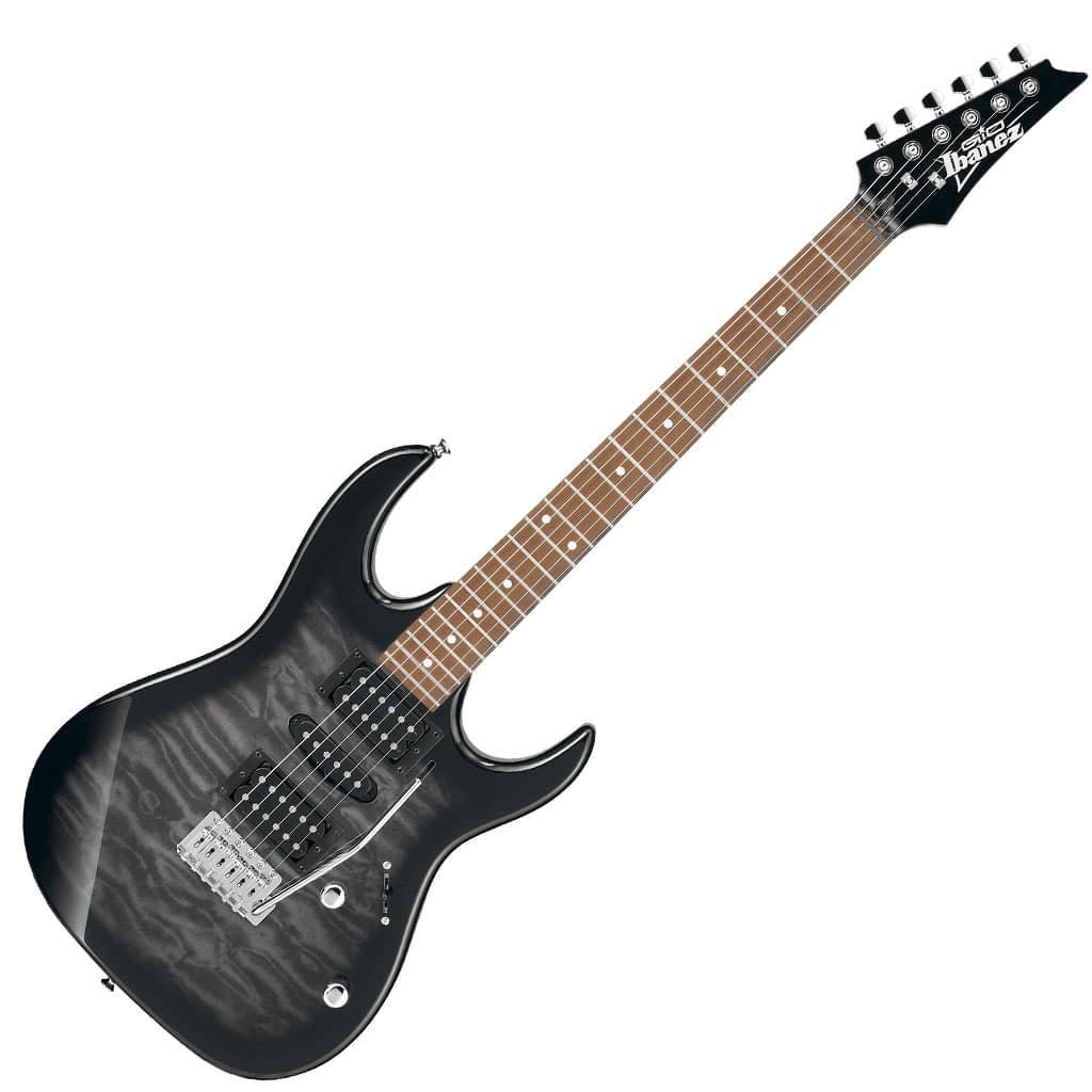 Ibanez GRX70QA Electric Guitar – Transparent Blue/Black/Red Sunburst