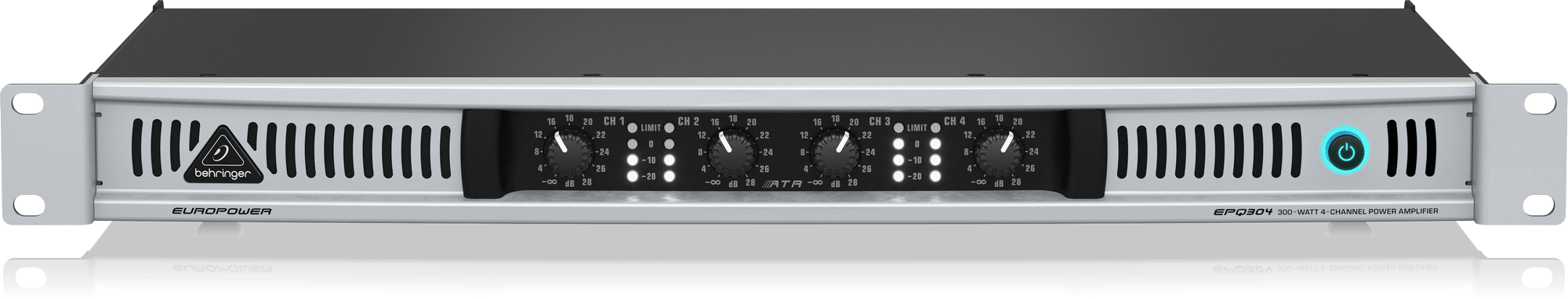 Behringer EUROPOWER EPQ304 – Professional 300W Lightweight 4-Channel Power Amplifier