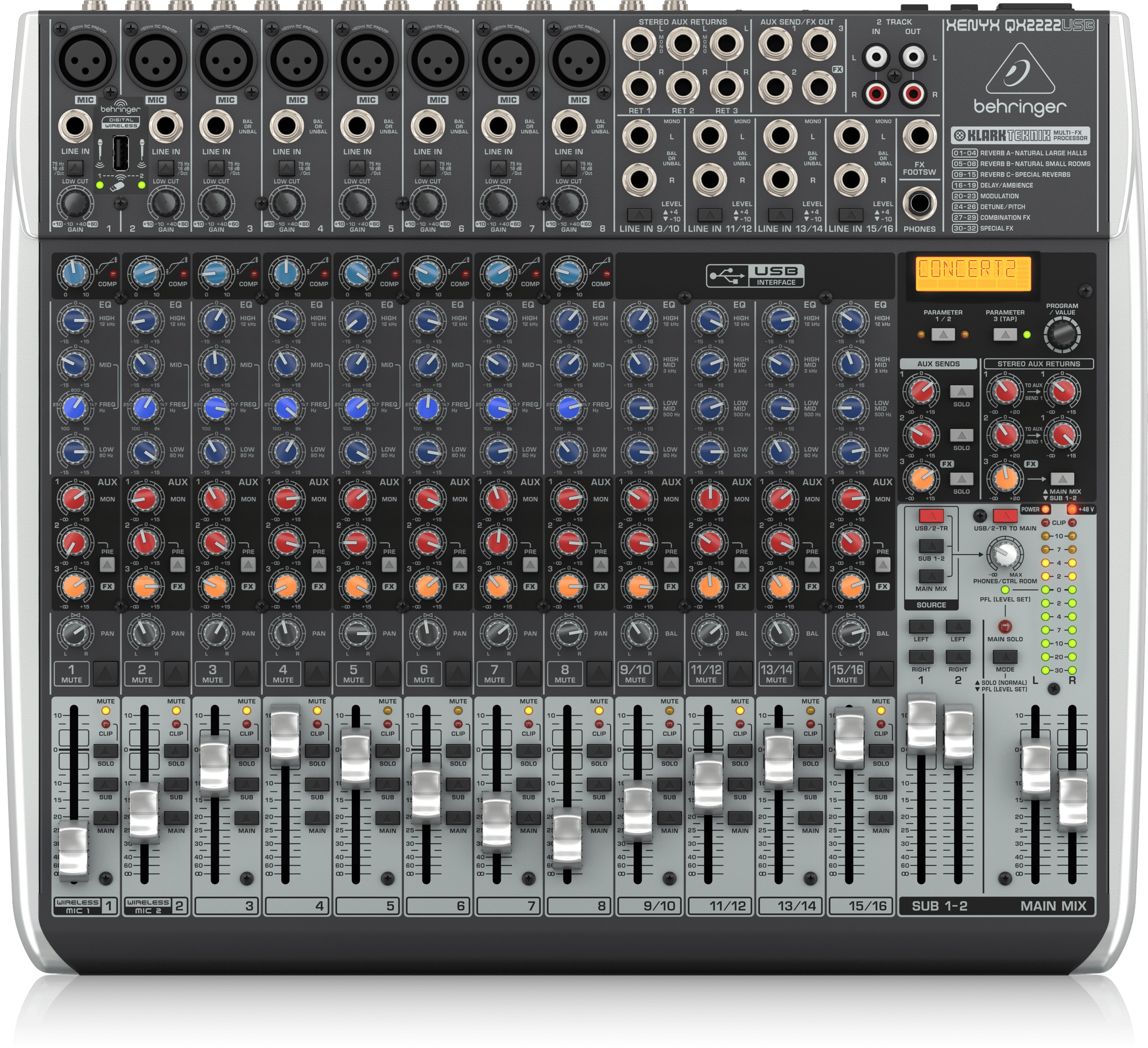 Behringer XENYX QX2222 USB Mixer