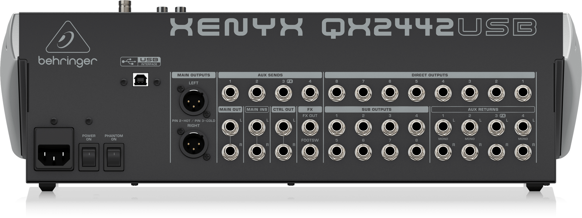 Behringer Xenyx QX2442USB Mixer with USB and Effects