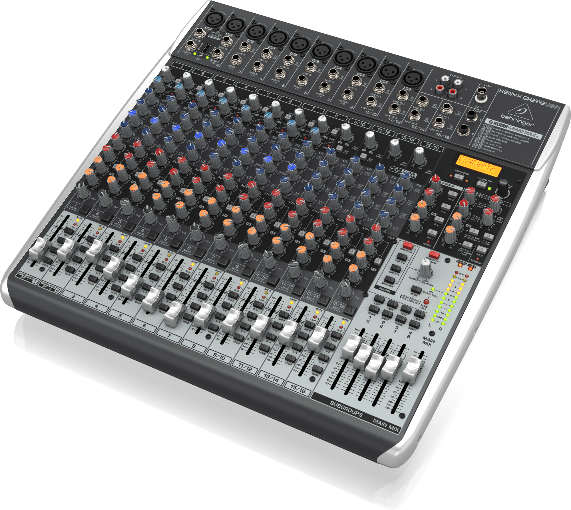 Behringer Xenyx QX2442USB Mixer with USB and Effects