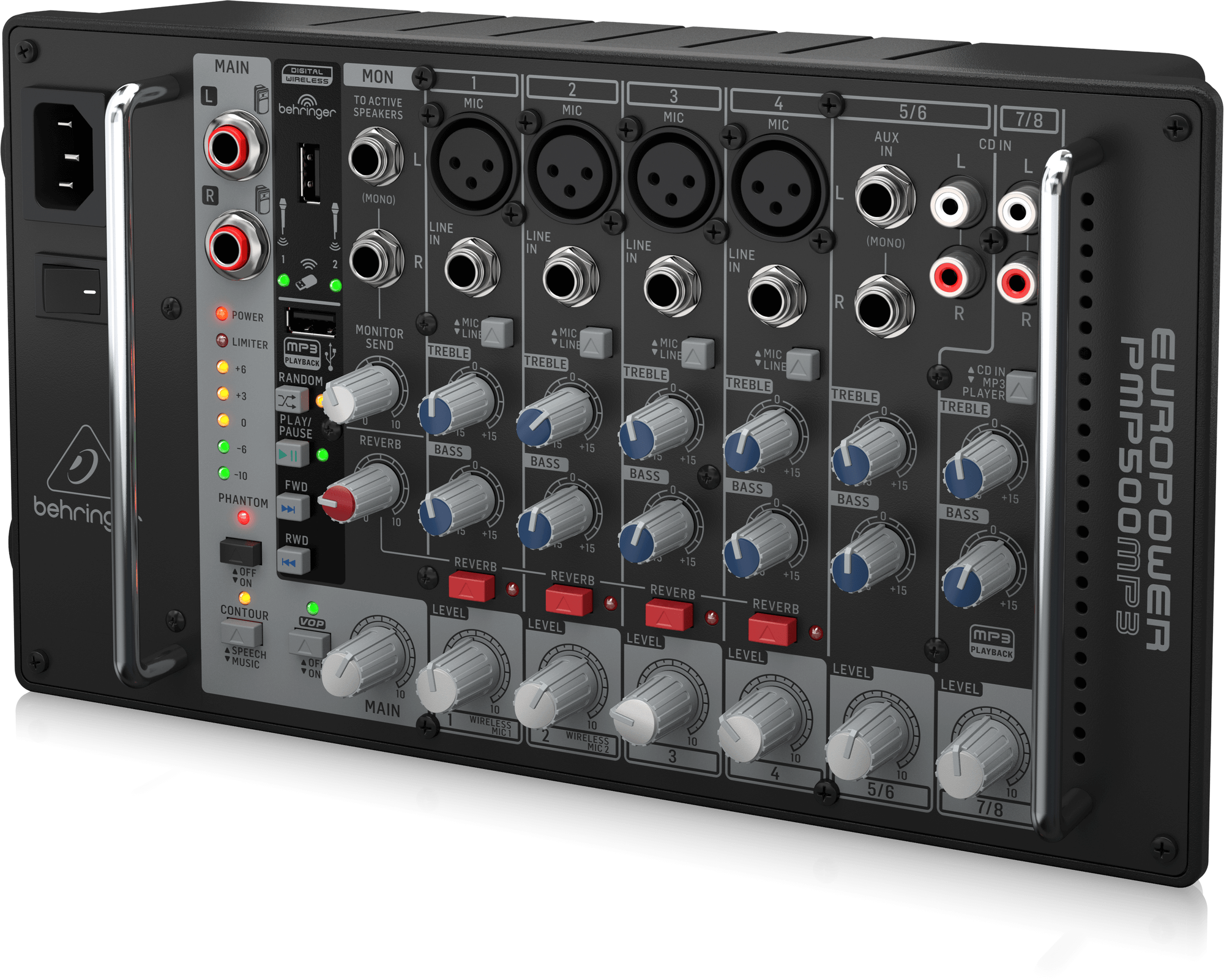 Behringer PMP500MP3 8-channel 500W Powered Mixer