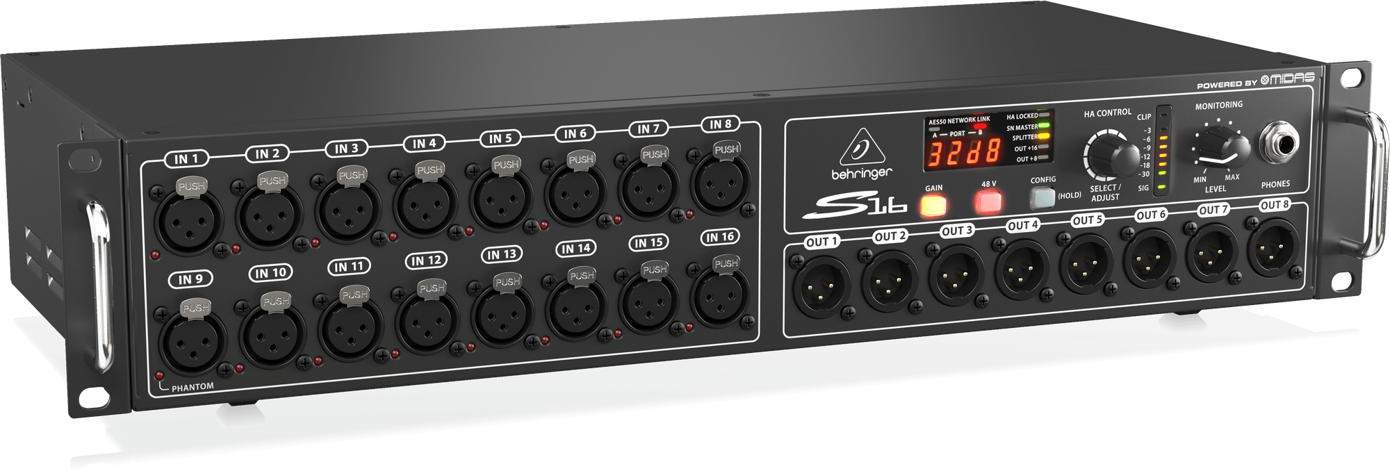 Behringer S16 16-input / 8-output Digital Stage Box