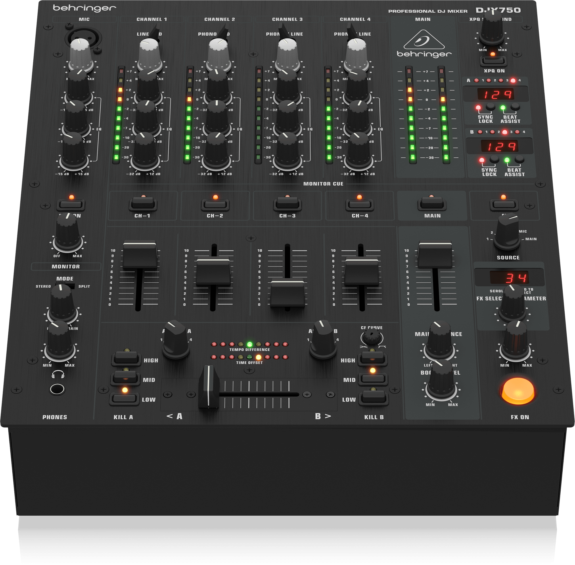 Behringer DJX750 – Professional 5-Channel DJ Mixer