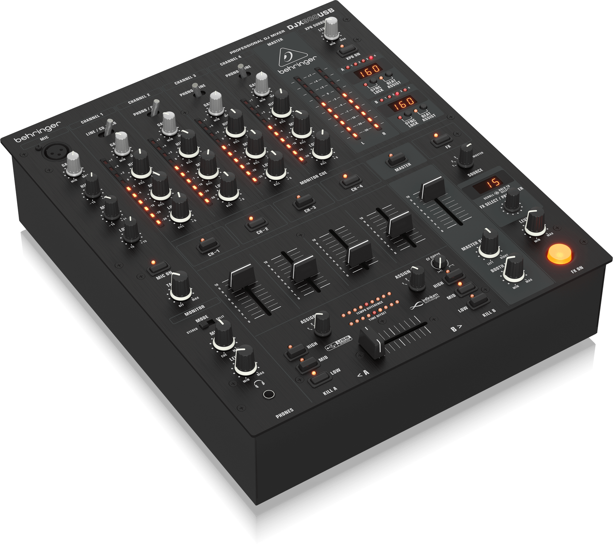 Behringer DJX900USB – Professional 5-Channel DJ Mixer