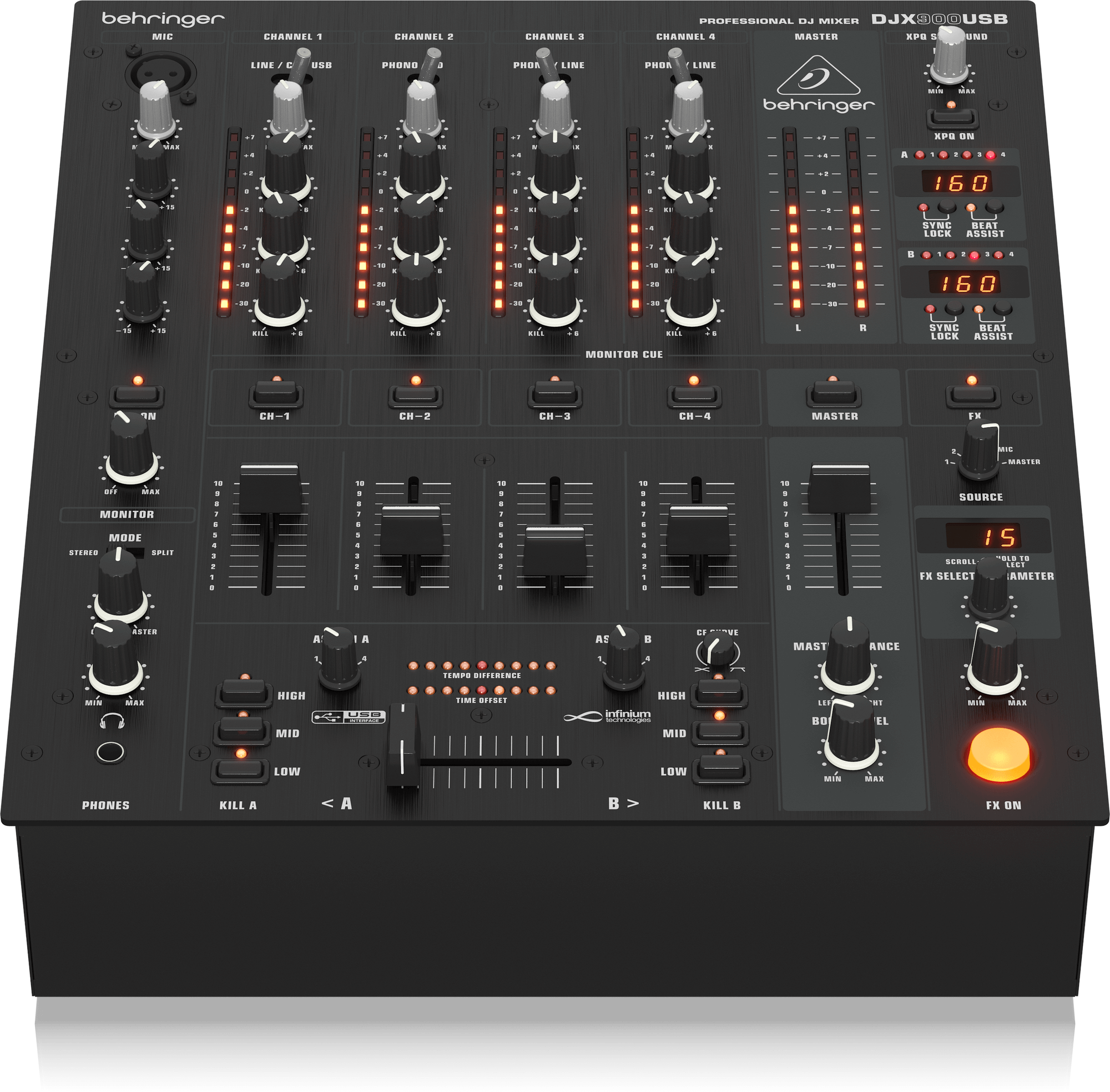 Behringer DJX900USB – Professional 5-Channel DJ Mixer