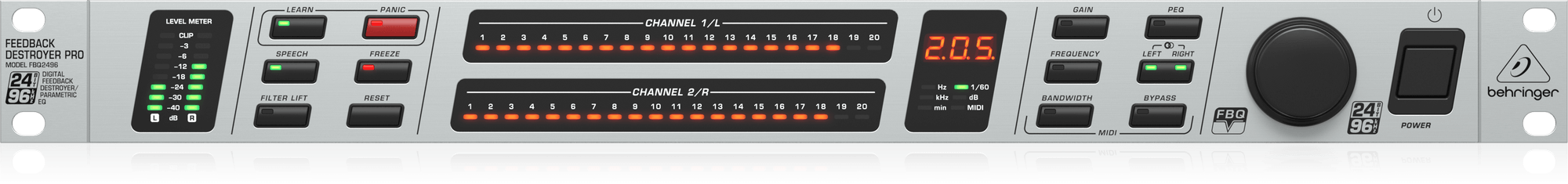 Behringer FBQ2496 – Automatic Ultra-Fast Feedback Destroyer & Parametric EQ