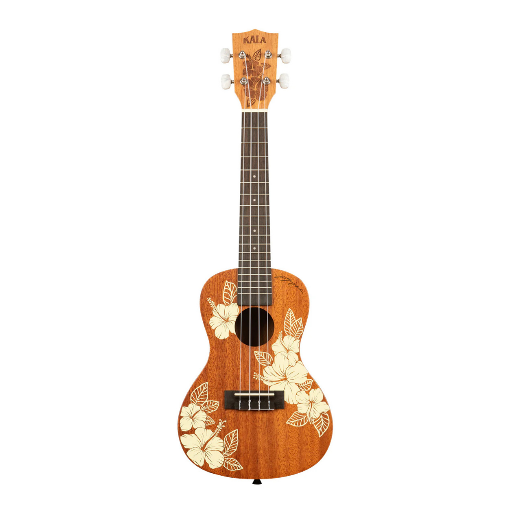 Kala Hibiscus Mahogany Concert Ukulele with Included Gig Bag