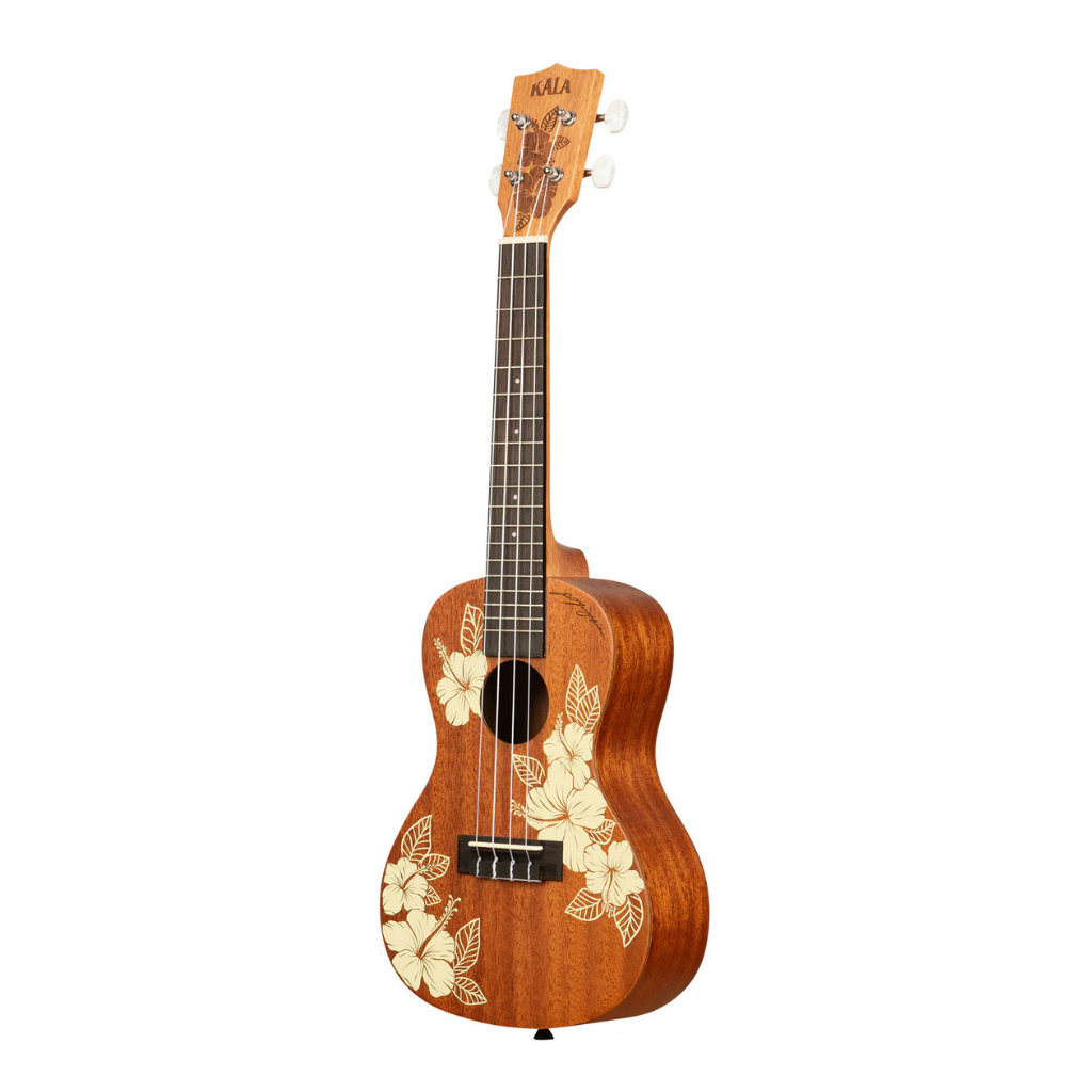 Kala Hibiscus Mahogany Concert Ukulele with Included Gig Bag