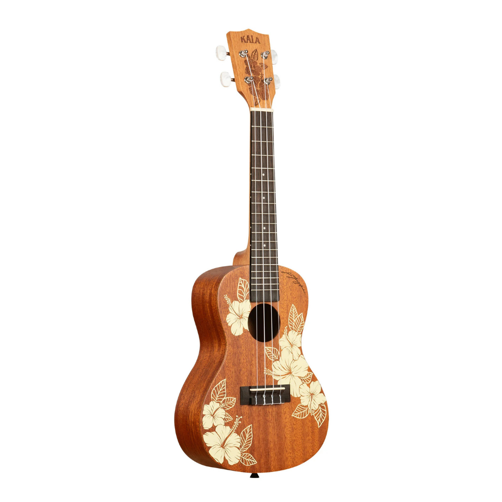 Kala Hibiscus Mahogany Concert Ukulele with Included Gig Bag