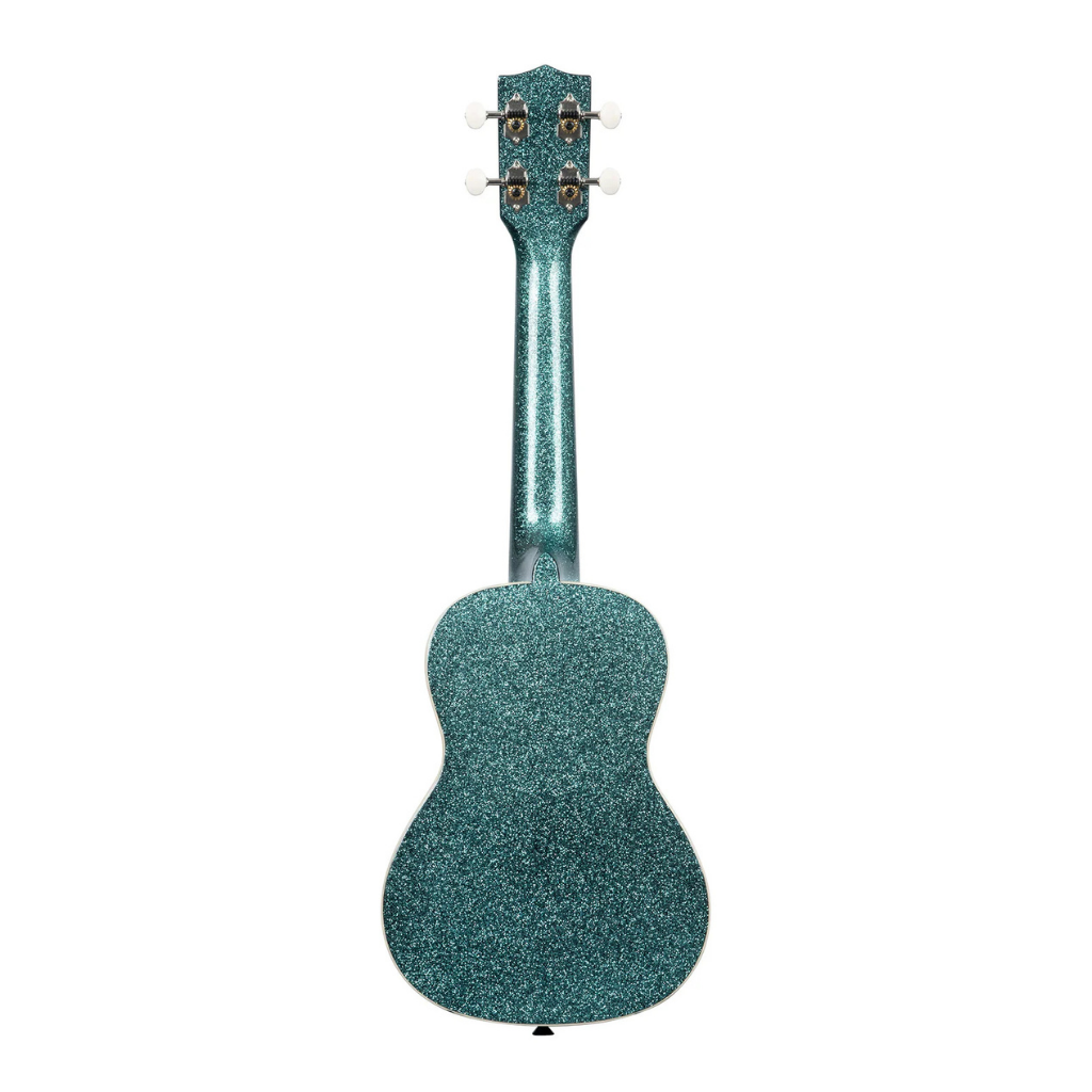 Kala Rhapsody in Blue Sparkle Concert Ukulele with Gig Bag