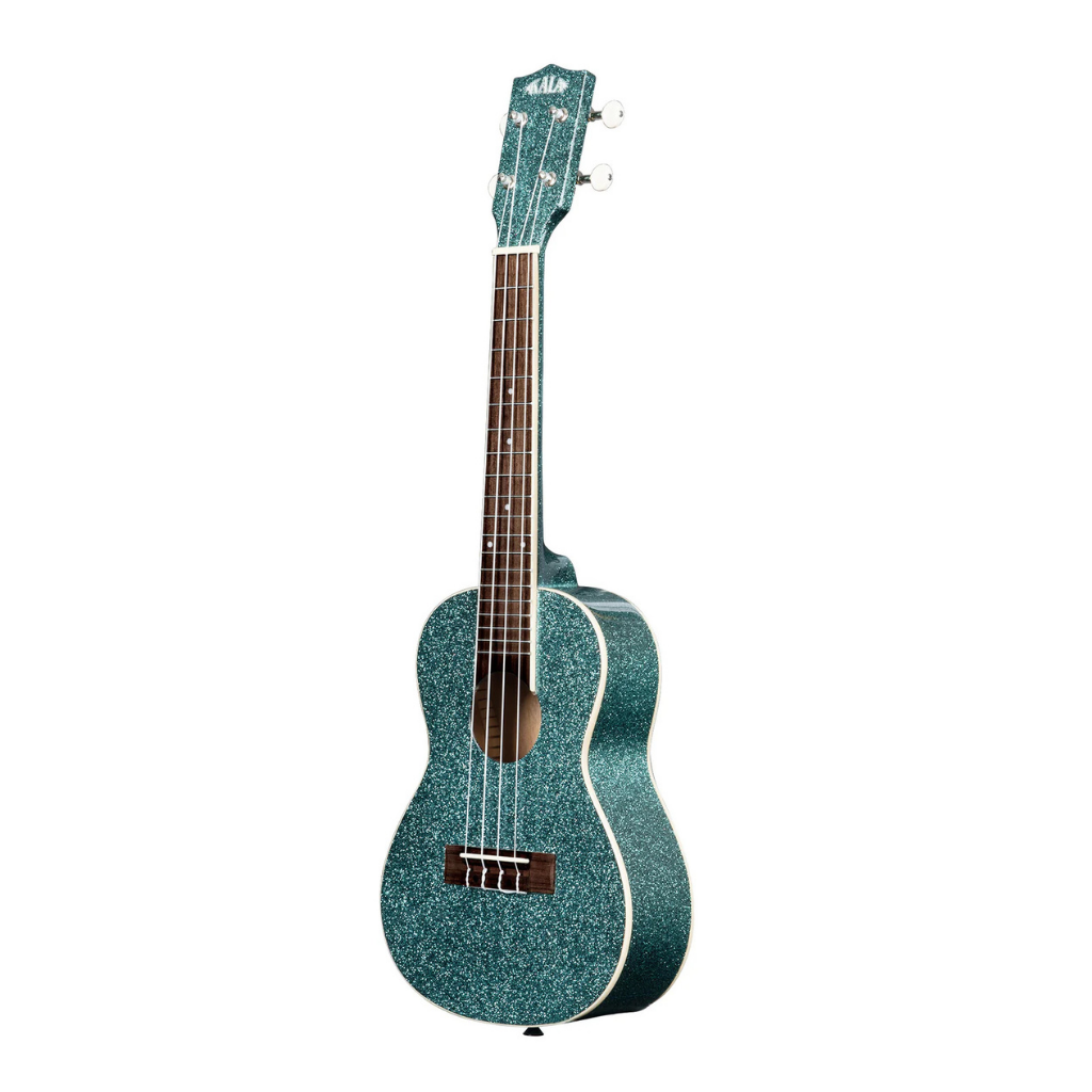 Kala Rhapsody in Blue Sparkle Concert Ukulele with Gig Bag