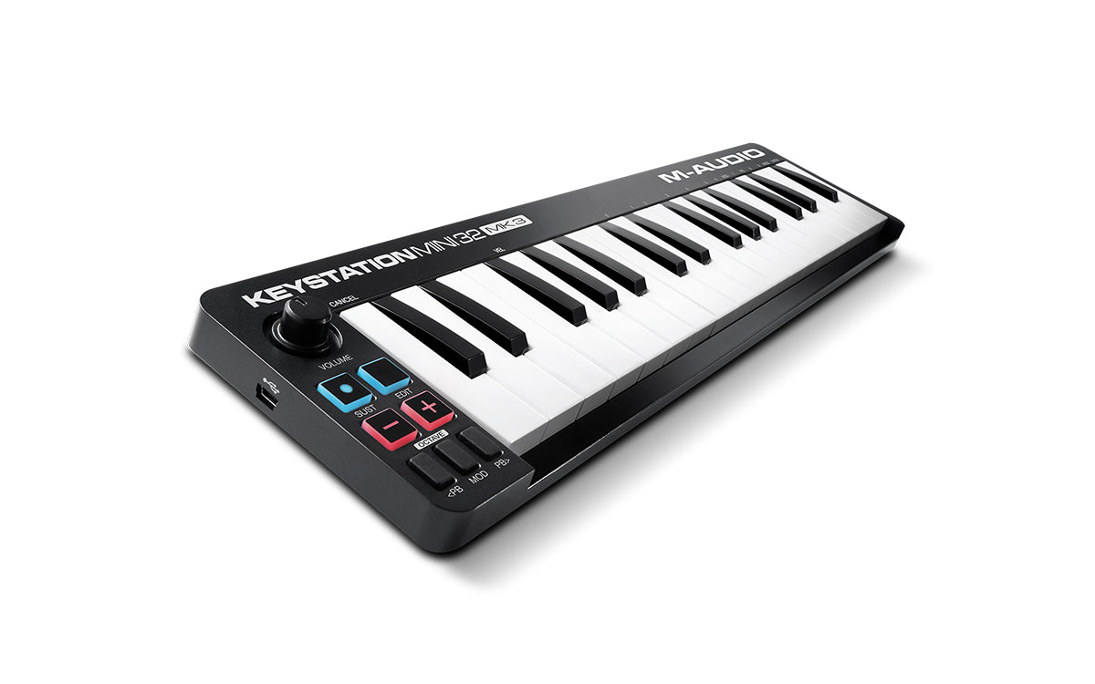 M-Audio Keystation Mini 32 MK3 – Ultra-Portable 32-Key USB MIDI Keyboard Controller