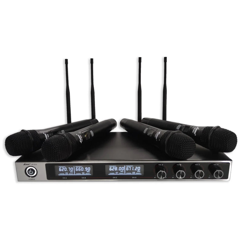 LANE PRO LR634 WIRELESS HANDHELD 4 MICROPHONE SET