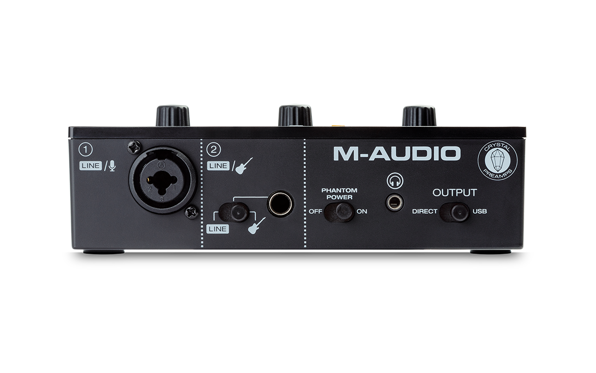 M-Audio M-Track Solo USB Audio Interface – 48kHz 2-Channel Recording with Crystal™ Preamps