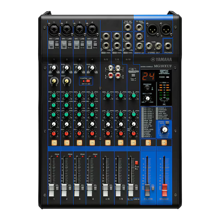 Yamaha MG10XUF – 10-Channel Analog Mixer with USB & Effects