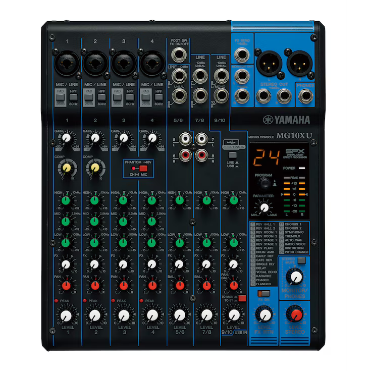 Yamaha MG10XU – 10-Channel Analog Mixer with USB & Effects