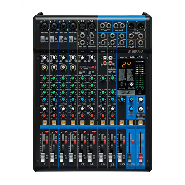 Yamaha MG12XU – 12-Channel Analog Mixer with USB & Effects