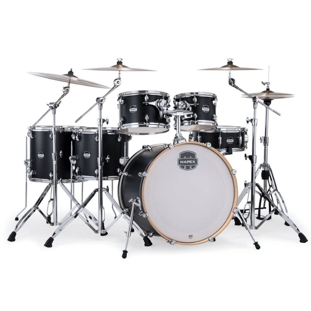 Mapex Mars Maple 6-Piece Studioease Shell Pack - Matt Black | MM628SFUKD