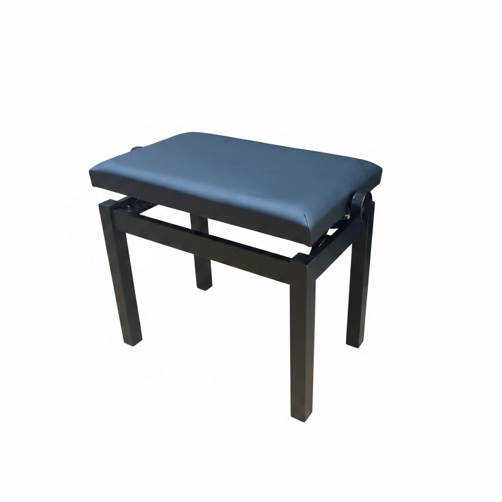 Middleford MPB-012EP Adjustable Piano Bench Black White Polish
