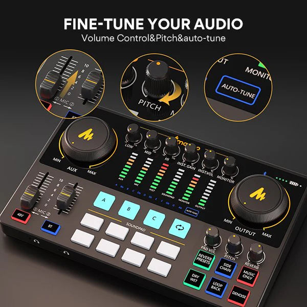 Maonocaster AME2A Integrated Audio Production Studio for Podcasting and Streaming
