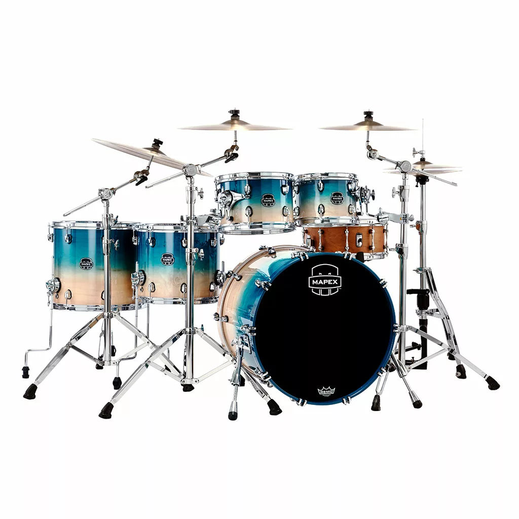 Mapex SATURN Studioease 5-Piece Drum Kit - Aqua Fade