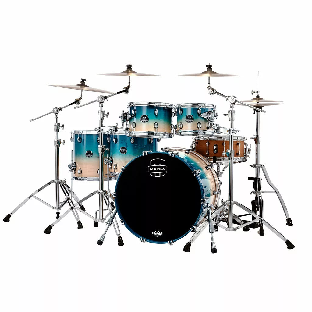 Mapex SATURN Studioease 5-Piece Drum Kit - Aqua Fade