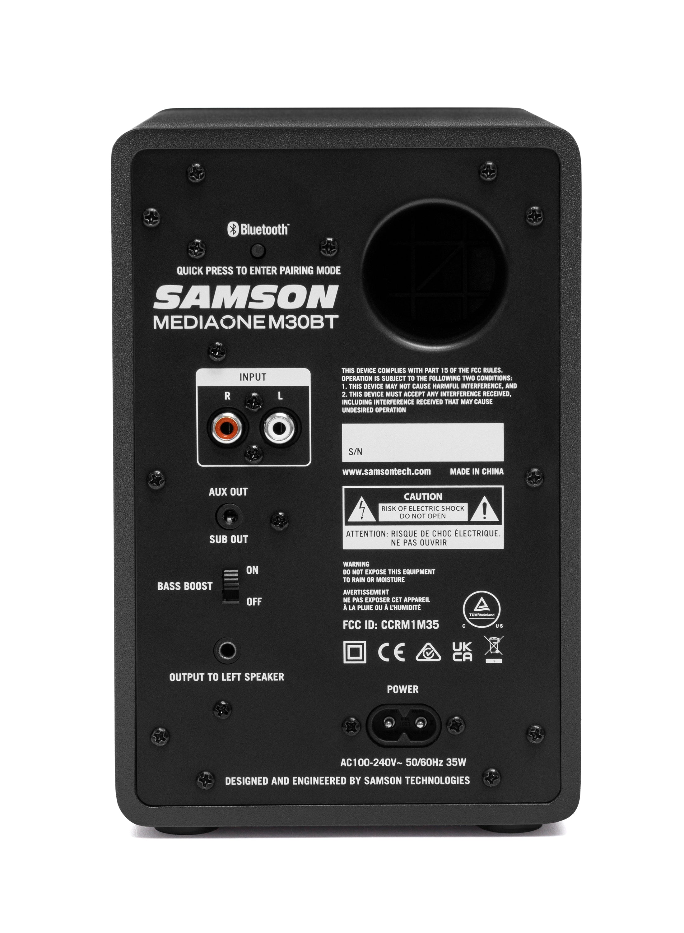Samson MediaOne M30BT 3" Powered Studio Monitors
