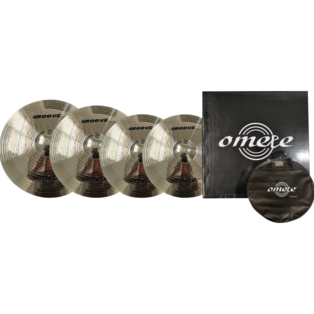 Omete Groove Cymbal Set (Hi-Hats, Crash, Ride, Splash)