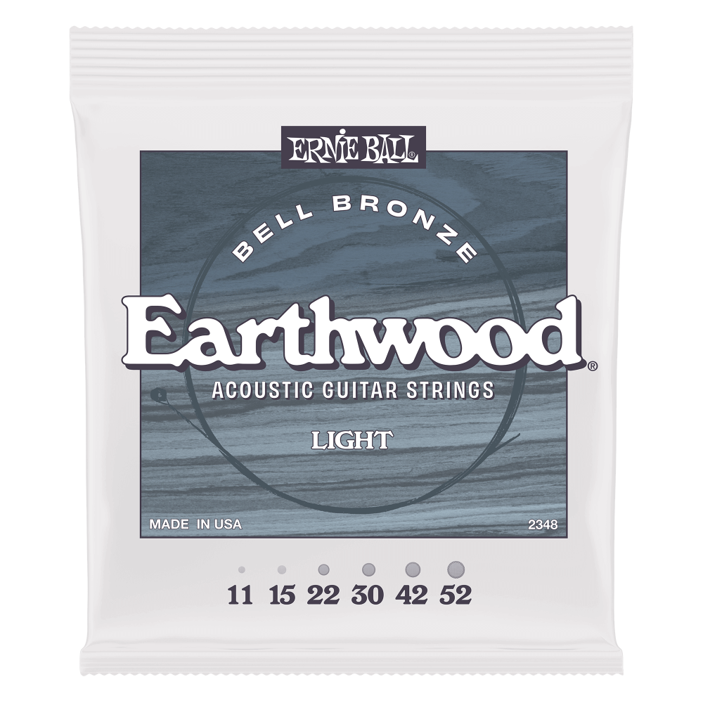 Ernie Ball Light Earthwood Bell Bronze Acoustic Guitar Strings 11-52 Gauge