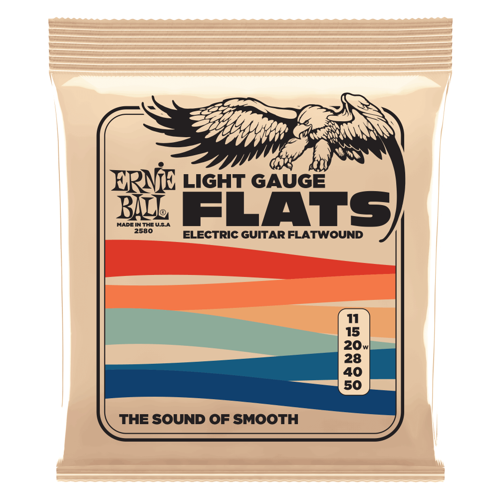 Ernie Ball Light Stainless Steel Flatwound Electric Guitar Strings 11-50 Gauge