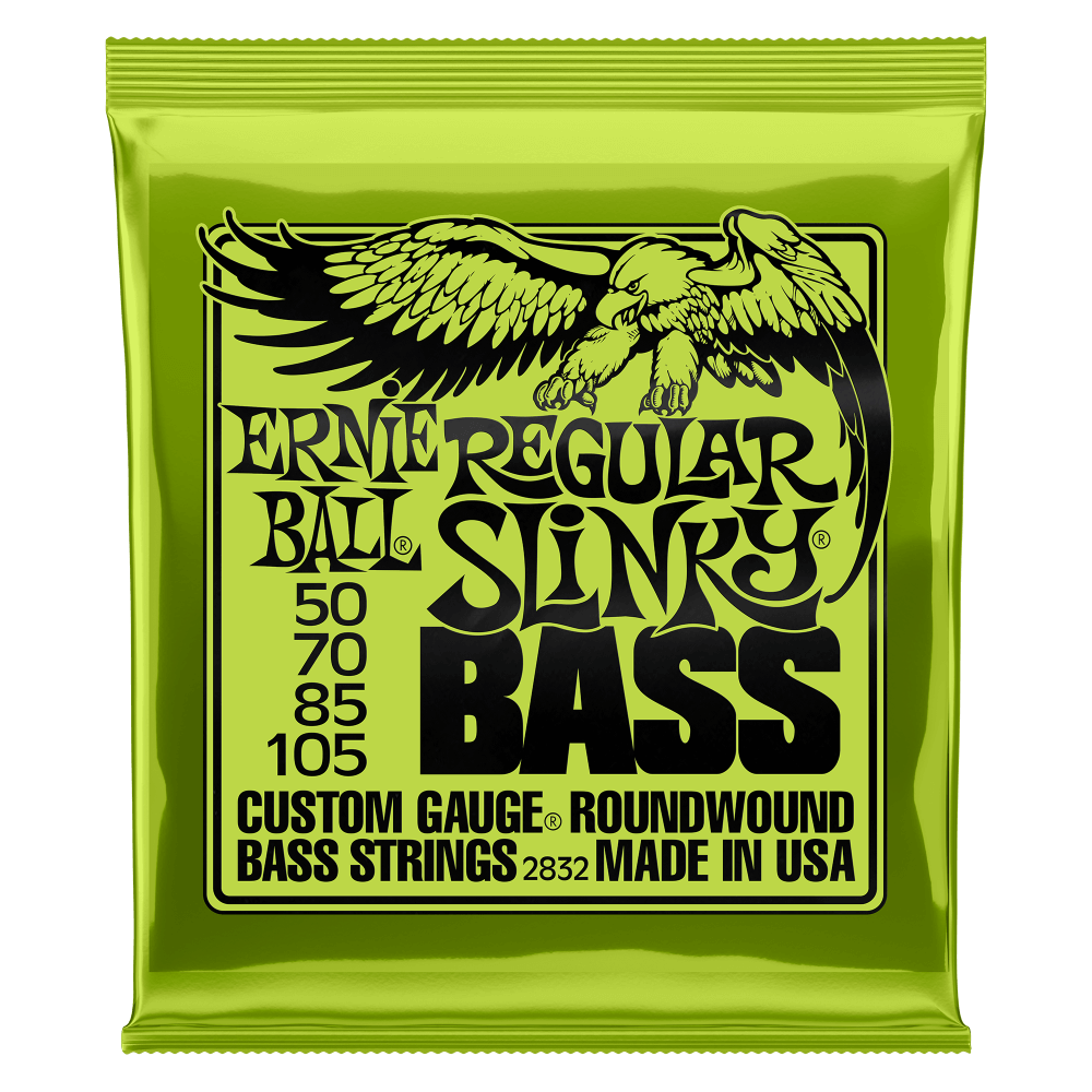 Ernie Ball Regular Slinky Nickel Wound 4-String Electric Bass Strings 50-105 Gauge