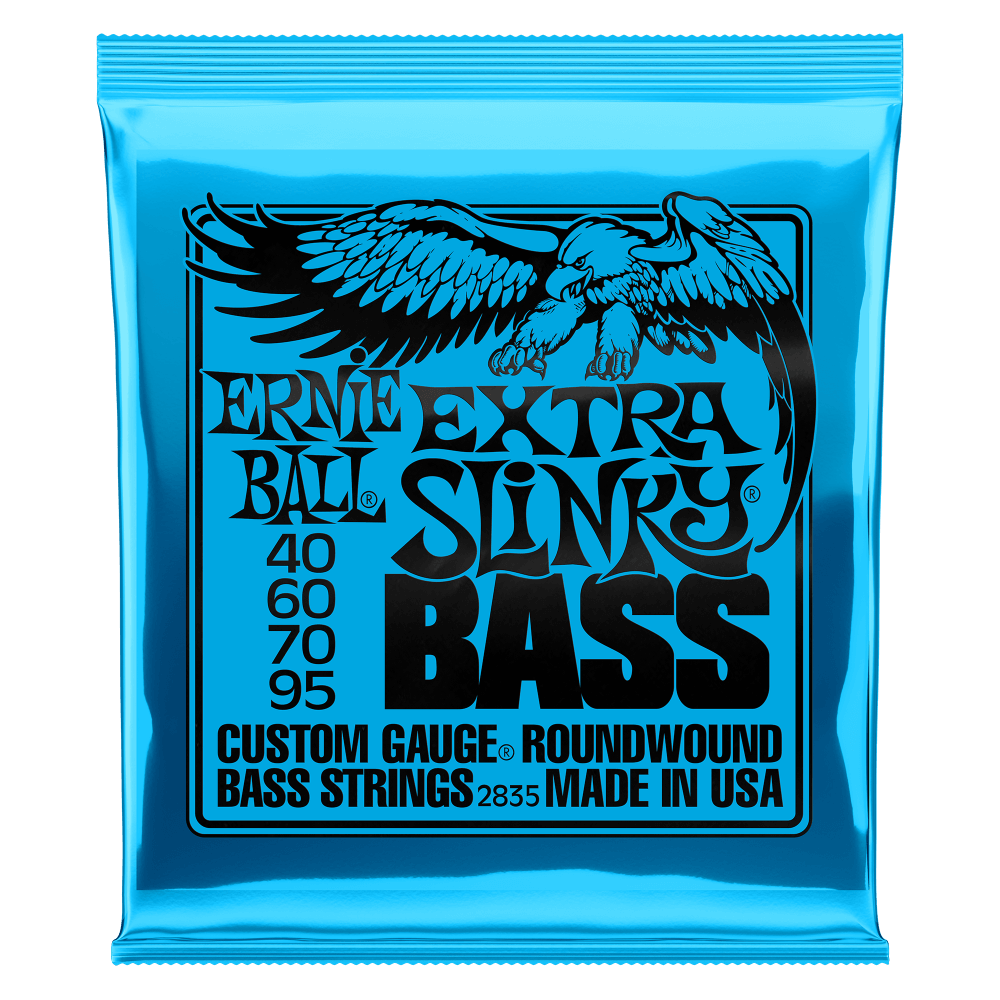 Ernie Ball Extra Slinky Nickel Wound 4-String Electric Bass Strings 40-95 Gauge